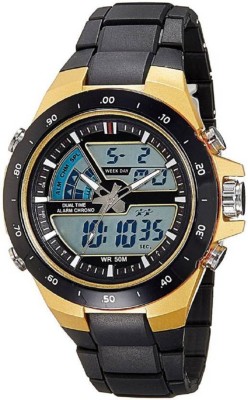 View Rj creation Skmei 1016-Gold Chronograph Watch Watch  - For Men  Price Online