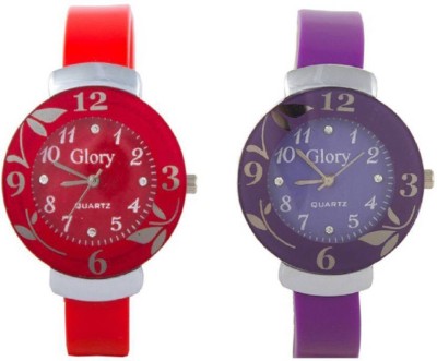 Rj creation D001 Glory Ladies Red and Purple Watches combo of the year Watch  - For Girls   Watches  (RJ Creation)