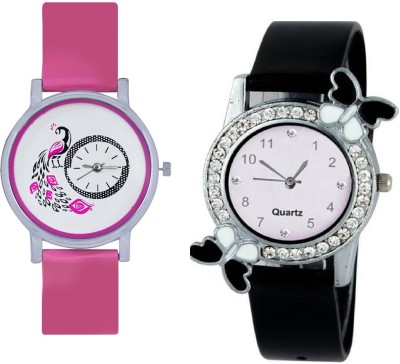 View INDIUM NEW BLACK BUTTERFLY AROUND TWO SIDE OF THE WATCH WITH PEACOCK DESIGN WATCH COLLECTION FRO PLANET ZONE Watch  - For Girls  Price Online