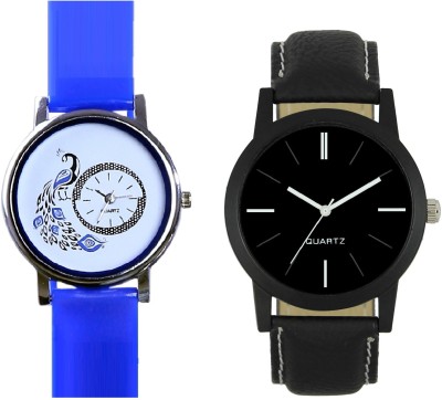 View INDIUM NEW STYLIST BLACK COLOR COUPLE WATCH WITH NEW GIRL PEACOCK WATCH LATEST COLLECTION WITH NEW COLLECTION PLANET ZO Watch  - For Girls  Price Online