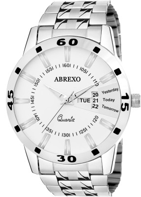 Abrexo Abx0140-White-Gents Regular Classic Design Day and Date Series Watch  - For Men   Watches  (Abrexo)