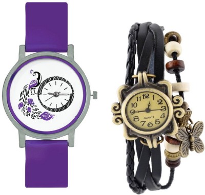 INDIUM NEW GIRL BLACK BUTTERFLY WATCH WITH PEACOCK WATCH LATEST COLLECTION WATCH FANCY WATCH COLLECTION FROM PLANETZONE Watch  - For Girls   Watches  (INDIUM)