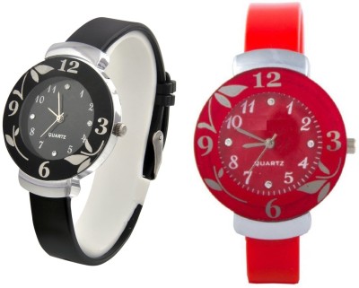 Rj creation D001 Glory New ladies Black and Red combo Watch  - For Girls   Watches  (RJ Creation)