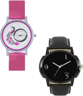 INDIUM NEW BLACK E WATCH WITH PEACOCK WATCH GIRL COUPLE WATCH FANCY WATCH WITH LATEST COLLECTION FROM PLANET Watch  - For Girls   Watches  (INDIUM)