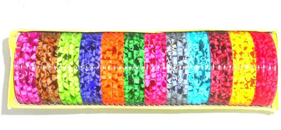 

GOELX Designer Stylish Plastic Colorful Bangles Set - 48 Bangles Set (Design - 5)