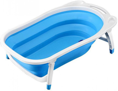 

Generic Foldable collapsible baby bath tub. Children Bath Tub. Safety Bathtub. New born bath tub.(Blue)