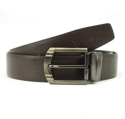 

TOFFIL Men Party, Formal, Evening, Casual Brown, Black Genuine Leather Reversible Belt