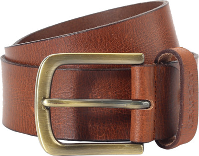 Newport Men Brown Genuine Leather Belt, Tan