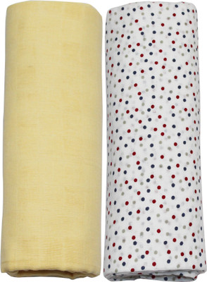 

Kadambaby Printed  Swadding Baby Blanket(Cotton, White, Yellow