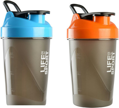 

BNP Fuel 500 ml Shaker(Pack of 2, Orange, Blue), Blue;orange