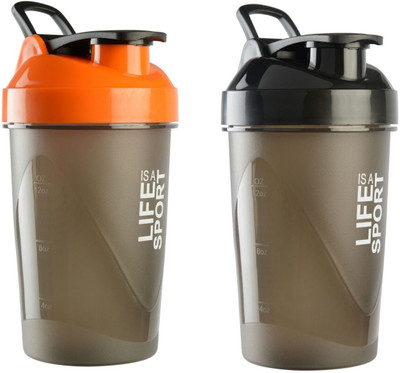 

BNP Fuel 500 ml Shaker(Pack of 2, Orange, Black), Black;orange