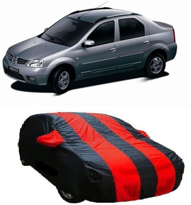 Auto Wheel Garage Car Cover For Mahindra Verito (With Mirror Pockets)(Blue, Black)