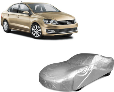 Z Tech Car Cover For Volkswagen Vento (Without Mirror Pockets)(Silver)
