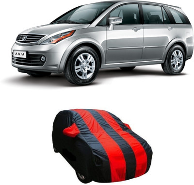 Auto Track Car Cover For Tata Aria (With Mirror Pockets)(Red, Black)