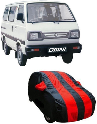 Bombax Car Cover For Maruti Suzuki Omni (With Mirror Pockets)(Red, Black)