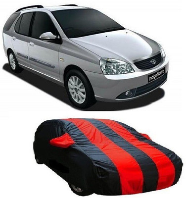 Starling Car Cover For Tata Indigo Marina (With Mirror Pockets)(Red, Black)