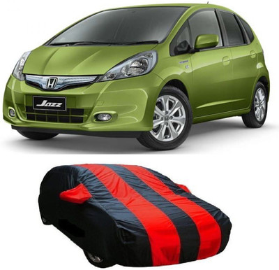 Next Zone Car Cover For Honda Jazz (With Mirror Pockets)(Black, Red)