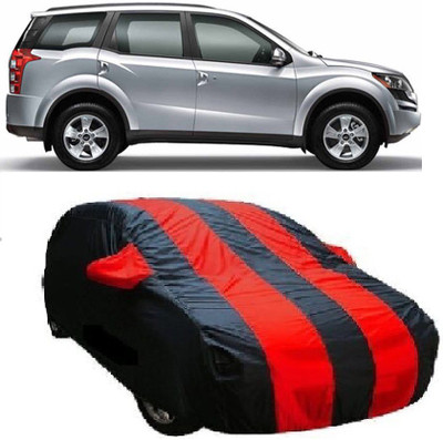 Red Silk Car Cover For Mahindra XUV 500 (With Mirror Pockets)(Black, Red)