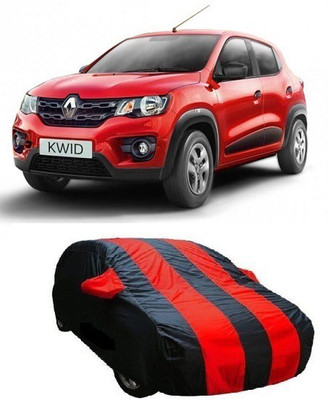 Auto Track Car Cover For Renault Kwid (With Mirror Pockets)(Red, Black)