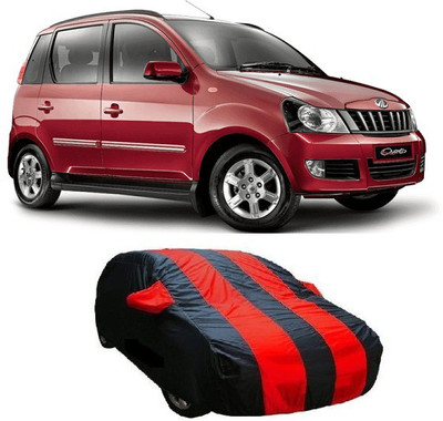 Red Silk Car Cover For Mahindra Quanto (With Mirror Pockets)(Black, Red)