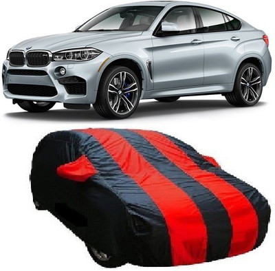 Auto Wheel Garage Car Cover For BMW X6 (With Mirror Pockets)(Blue, Black)
