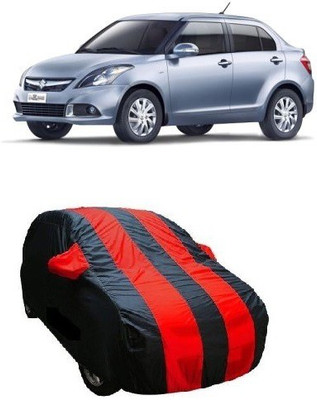Yucca HD Car Cover For Maruti Suzuki Swift Dzire (With Mirror Pockets)(Black, Red)