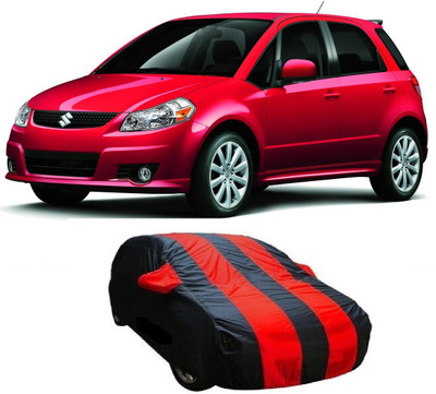 Auto Track Car Cover For Maruti Suzuki SX4 (With Mirror Pockets)(Red, Black)