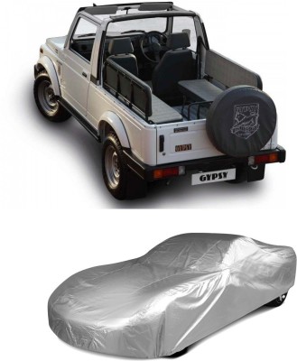 SATURN Car Cover For Maruti Suzuki Gypsy King (Without Mirror Pockets)(Silver)