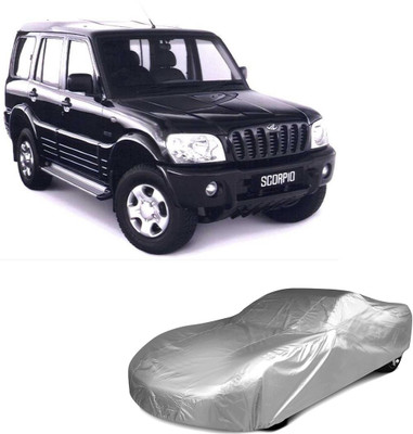 Auto Wheel Garage Car Cover For Mahindra Scorpio (Without Mirror Pockets)(Silver)