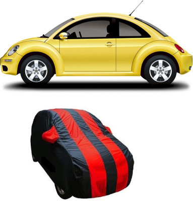 Car Bazaar Car Cover For Volkswagen Beetle (With Mirror Pockets)(Red, Black)