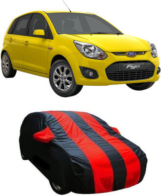 Auto Track Car Cover For Ford Figo (With Mirror Pockets)(Red, Black)