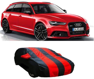 Auto Wheel Garage Car Cover For Audi RS6 (With Mirror Pockets)(Red, Black)