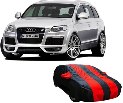 Auto Wheel Garage Car Cover For Audi Q7 (With Mirror Pockets)(Red, Black)