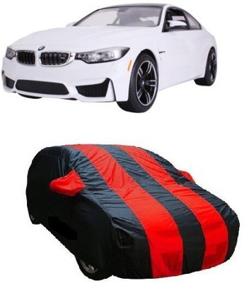 Red Silk Car Cover For BMW M4 (With Mirror Pockets)(Black, Red)