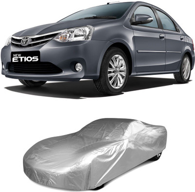 Z Tech Car Cover For Toyota Etios (Without Mirror Pockets)(Silver)