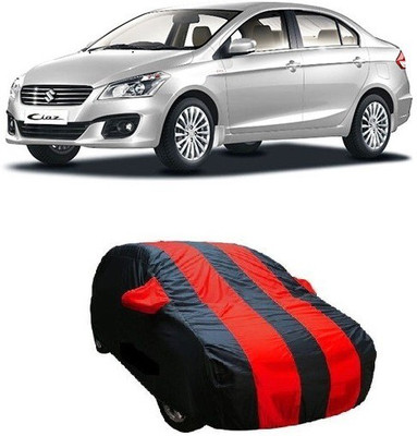 Toy Ville Car Cover For Maruti Suzuki Ciaz (With Mirror Pockets)(Black, Red)