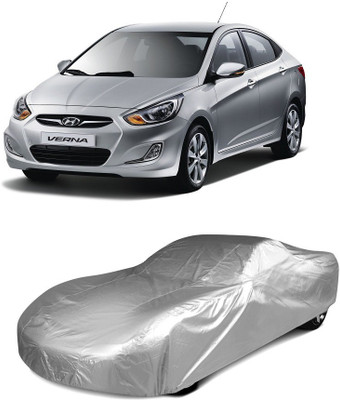 AutoKart Car Cover For Hyundai Verna (Without Mirror Pockets)(Silver)
