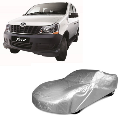 Red Silk Car Cover For Mahindra Xylo (Without Mirror Pockets)(Silver)