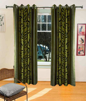 

Zesture 211 cm (7 ft) Polyester Door Curtain (Pack Of 2)(Motif, Green)