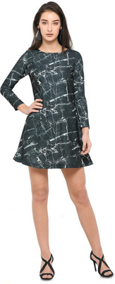 Smarty Pants Women A-line Black Above Knee/Mid Thigh Length Dress