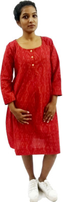 Nthroot Women Shift Orange Dress