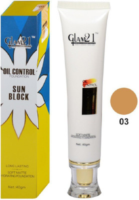 

Glam 21 OIL CONTROL SUN BLOCK SOFT MATTE HYDRATING (Natural Beige)3 Foundation(Natural Beige, 40 g)