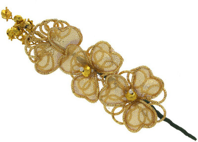 

Anuradha Art Jewellery French Roll Braid Extension(Gold)