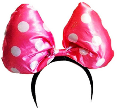 

skky bell KIDS fav cartoon( Full pink colour ) Minnie Mouse Ears Headband Hairband Costume Accessory.Best for birthday Head Band(Pink)