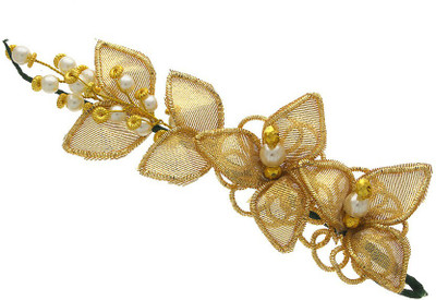 

Anuradha Art Jewellery French Roll Braid Extension(Gold)