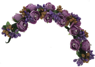 

Anuradha Art Jewellery French Roll Braid Extension(Purple)