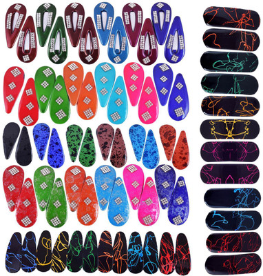 

Fashion Air Women's 72 pc Multicolor Baby Girl Tic Tac Hair Clip Combo Set Tic Tac Clip(Multicolor)