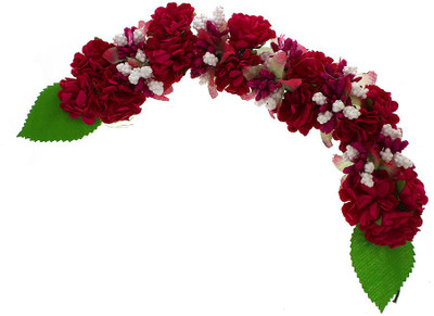 

Anuradha Art Jewellery French Roll Braid Extension(Pink)