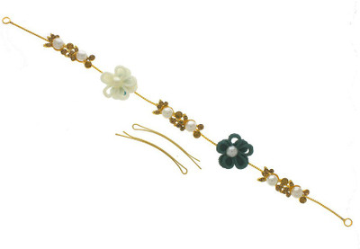 

Anuradha Art Jewellery Hair Chain Hair Chain(Blue, White)