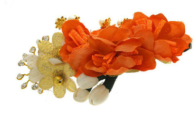

Anuradha Art Jewellery French Roll Braid Extension(Orange)